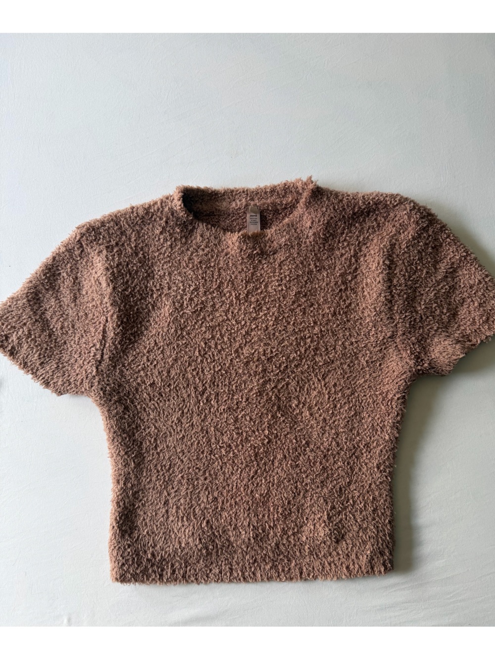 SKIMS fuzzy cropped top